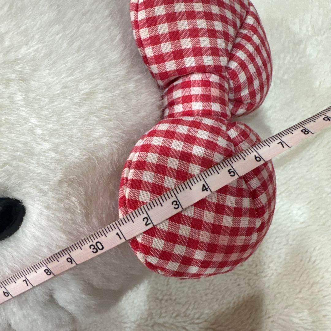 激レア　ハローキティ　大ぬいぐるみ　ボーダー　チェック　レトロ　自立