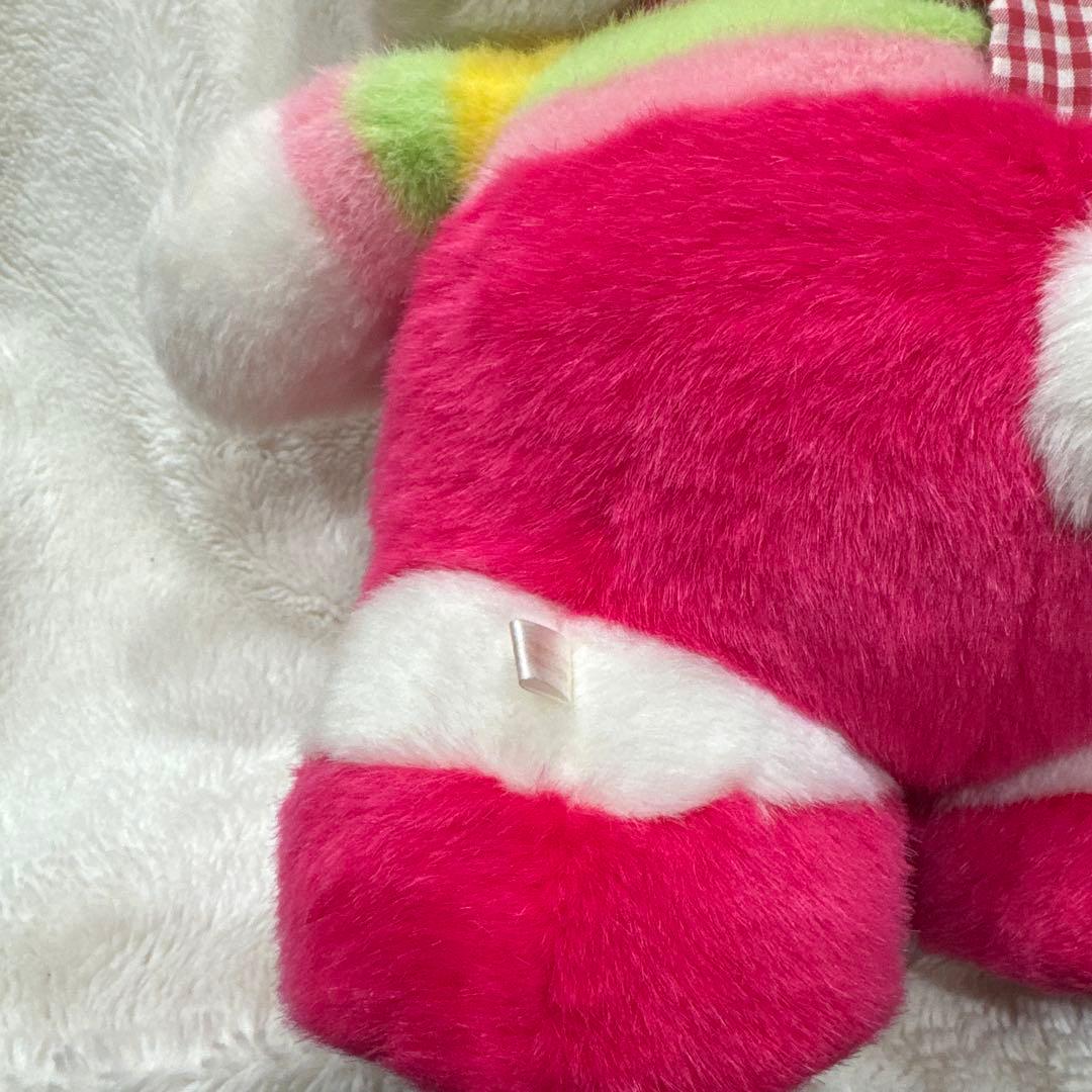 激レア　ハローキティ　大ぬいぐるみ　ボーダー　チェック　レトロ　自立