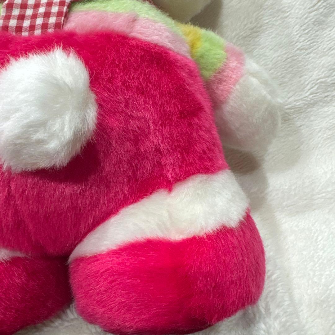 激レア　ハローキティ　大ぬいぐるみ　ボーダー　チェック　レトロ　自立