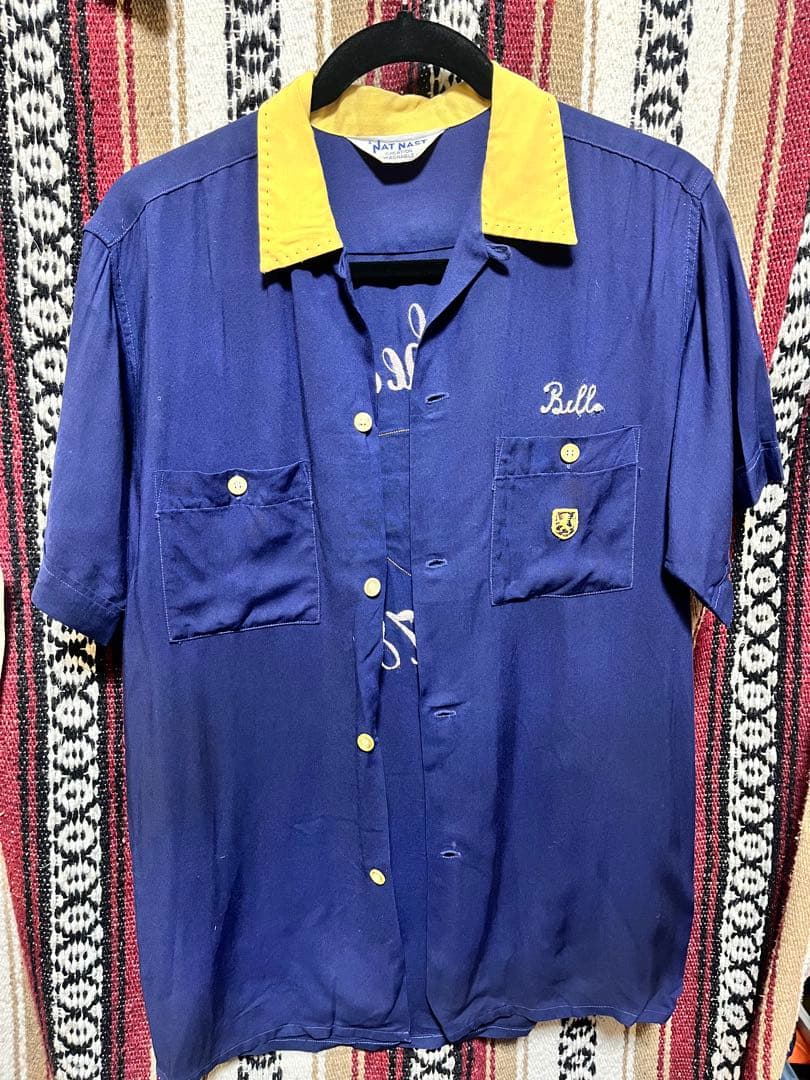 50〜60,s NAT NASTボーリングシャツ程度良好