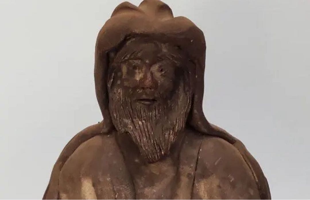 伝統的な陶器の置物 百楽　10.5㎝No.92