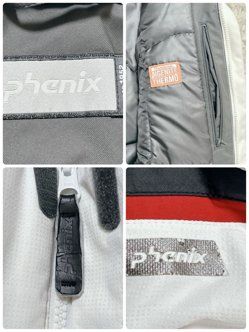 【2377】phenix スキーウェア スノーボードウェア　ジャケット　ホワイト