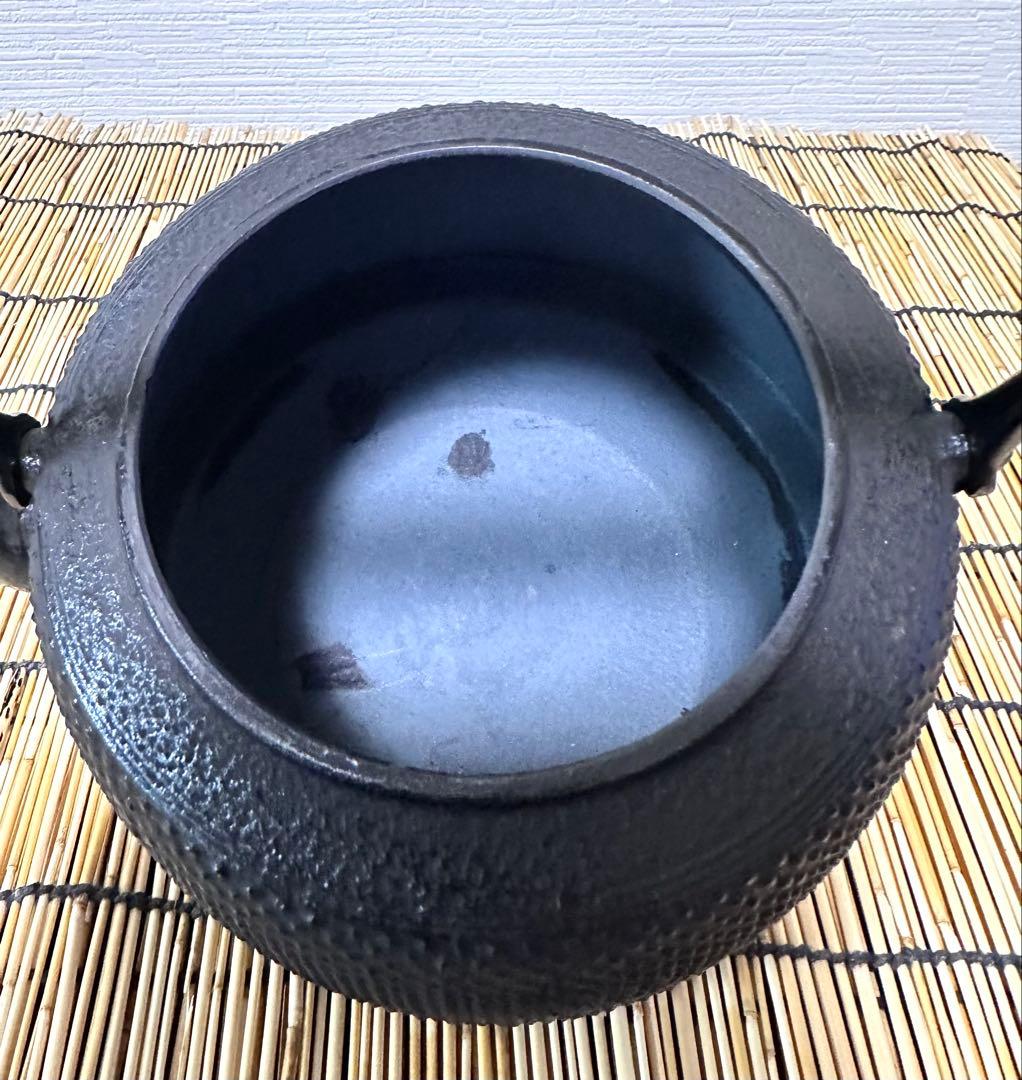 未使用品　工房和秋 金野 和秋作 １５型九重アラレ　南部鉄瓶　南部鉄器　鉄瓶
