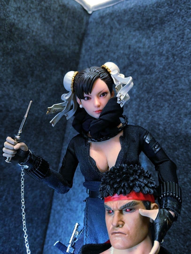 CAPCOM.1/6.春麗.[暗殺者(黒ver)]眼球可動!12/25迄の出品!