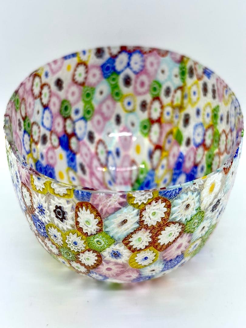 #ムラノガラス ミルフィオリ香水瓶 & ボウル セット　ベネチアンガラスP-3m