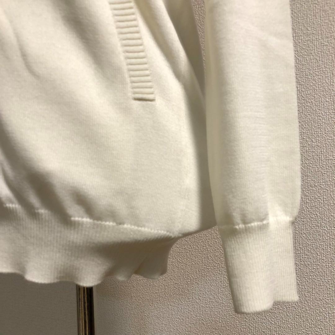 キャロウェイ★ウール混 ニット カーディガン ホワイト Sサイズ