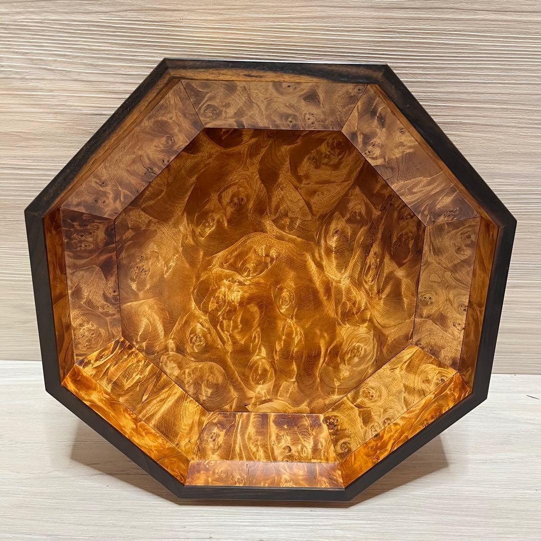 ラ*ラ様 工芸品　栃拭漆八稜筥