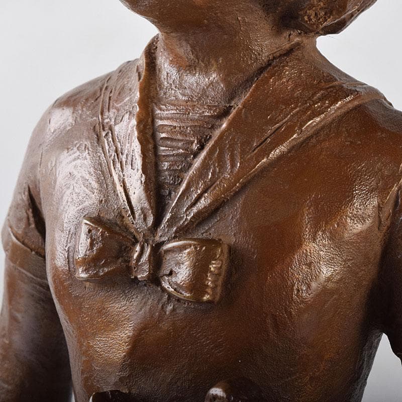 純作　ブロンズ像　少女像　置物　高さ約40cm　重さ約4.24㎏　VR8157H