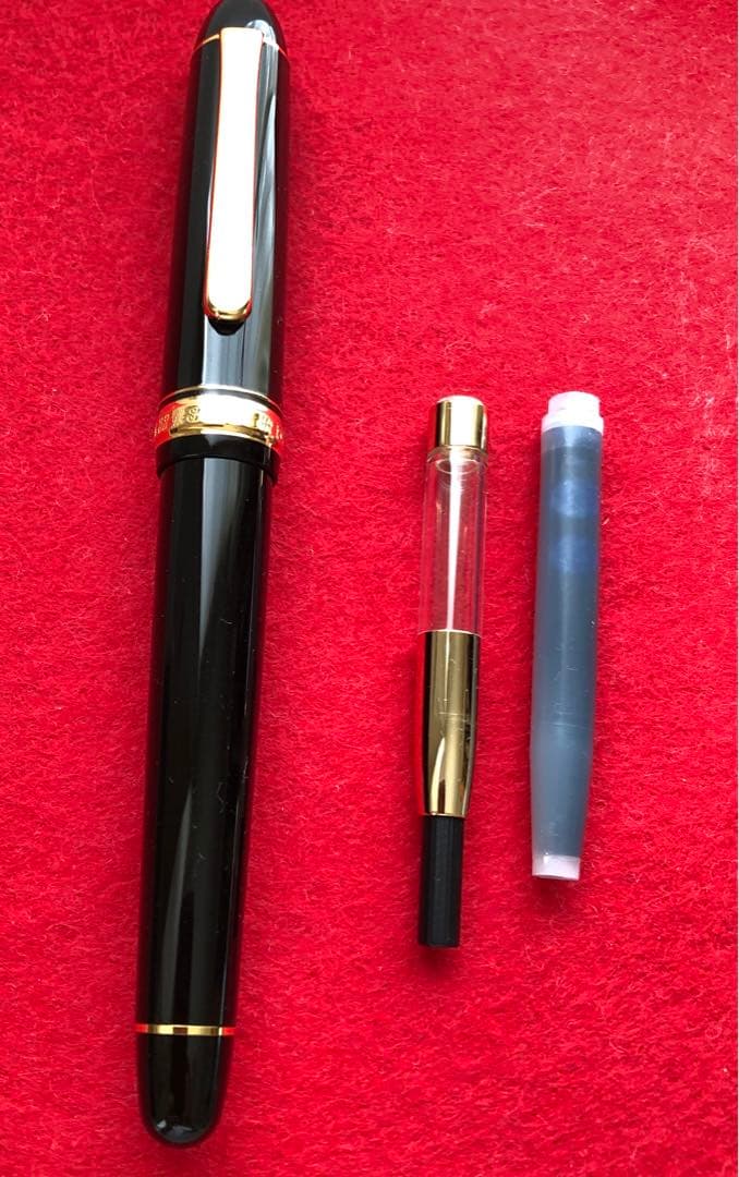 プラチナ 万年筆 センチュリー #3776 ブラック　中字