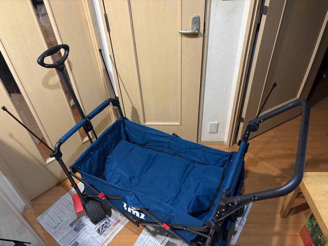 TMZ折りたたみキャリーカート ネイビー
