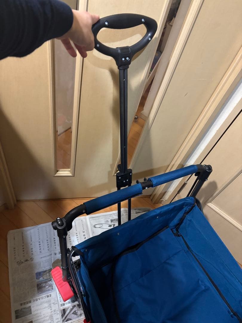 TMZ折りたたみキャリーカート ネイビー