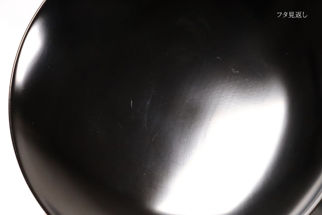 CK72 漆芸 木製漆器 輪島塗 柿蒔絵 黒塗御吸物椀 五客 / 秋 果物