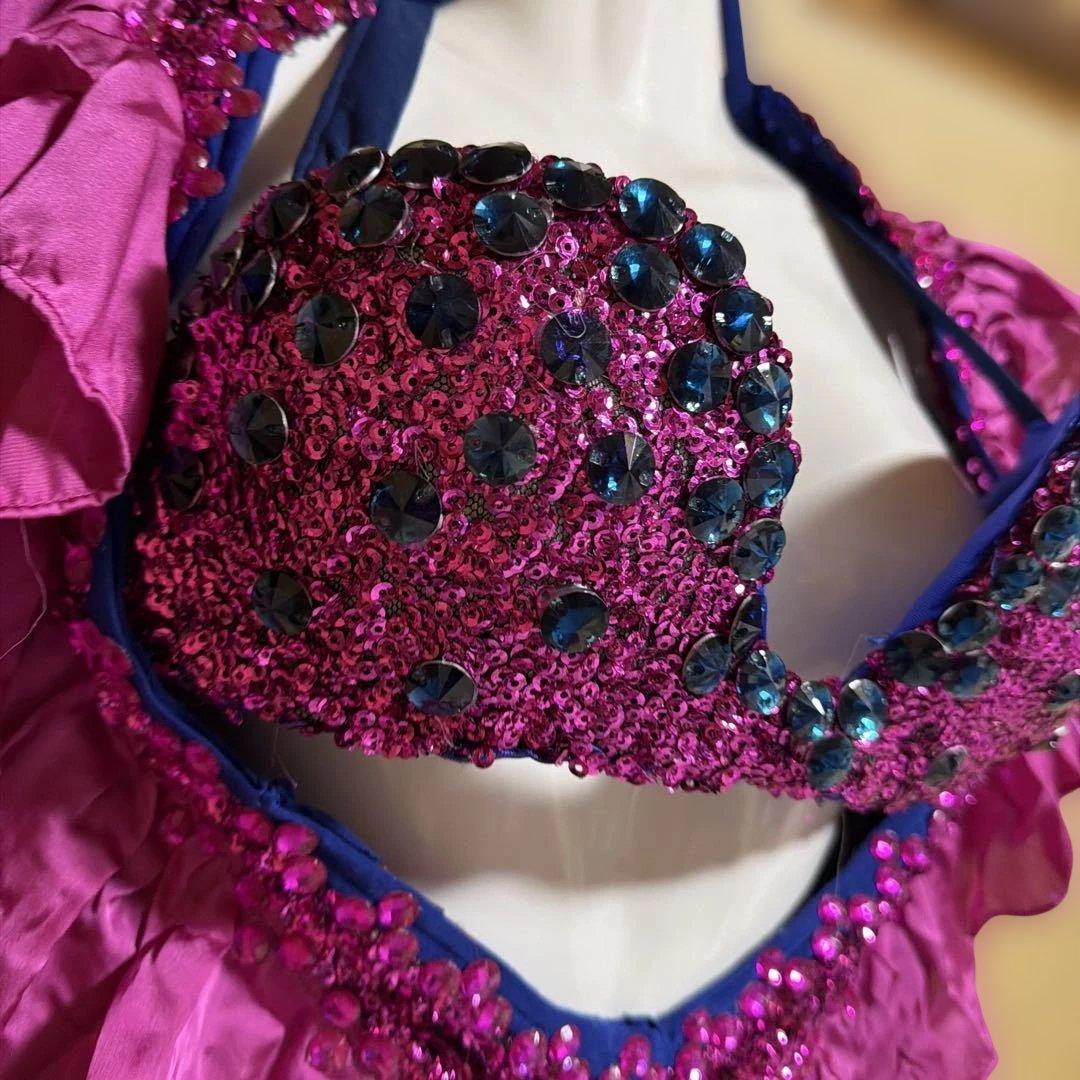 ベリーダンス セットアップ 青紫