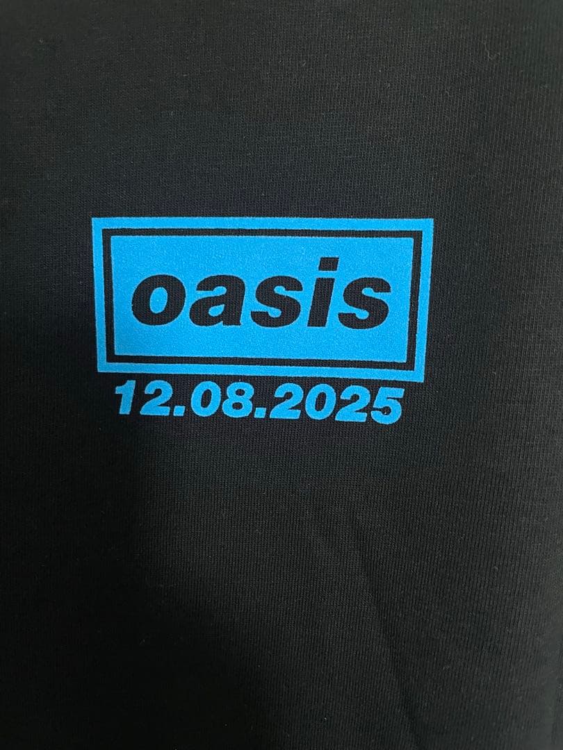 oasis エジンバラ公演限定ツアーTシャツ 黒 12.08.2025