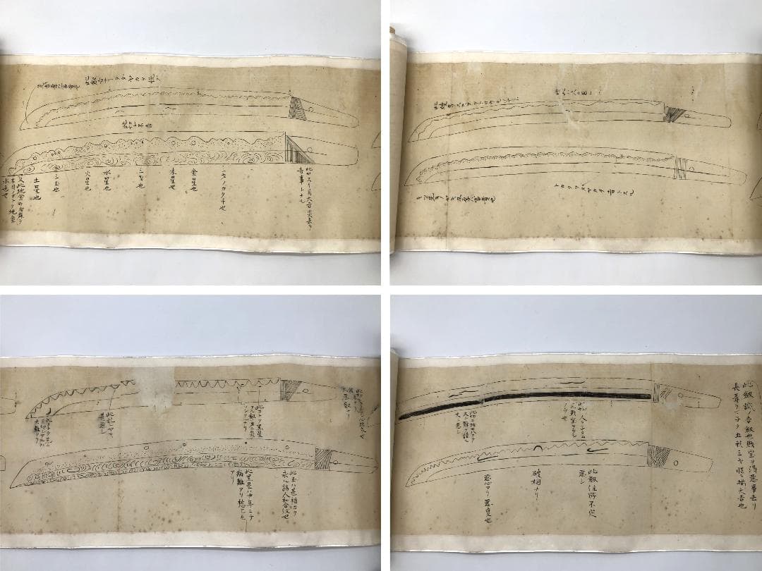 【 安永年間 肉筆刀釼秘傳書 】 巻物表装・誂え箱付き　改元歴史資料