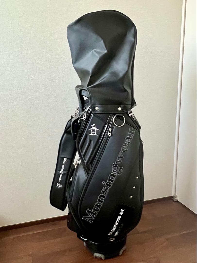 Munsingwear ゴルフバッグ ブラック（ネームプレート付）