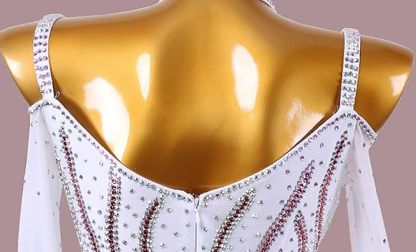 オーダーメイド　社交ダンス衣装　スタンダードドレス 袖羽根