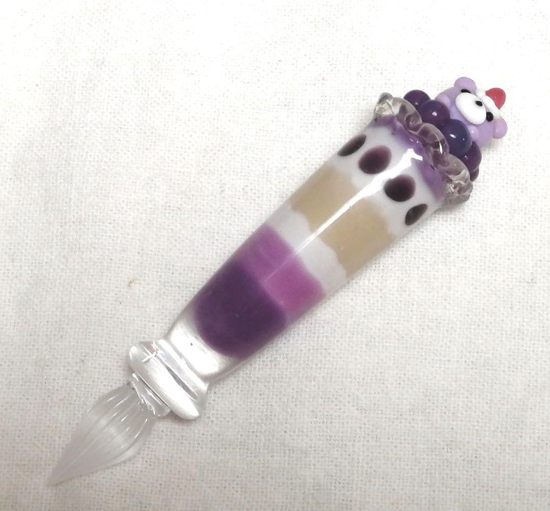 くまパフェ　ブルーベリー　ガラスペン
