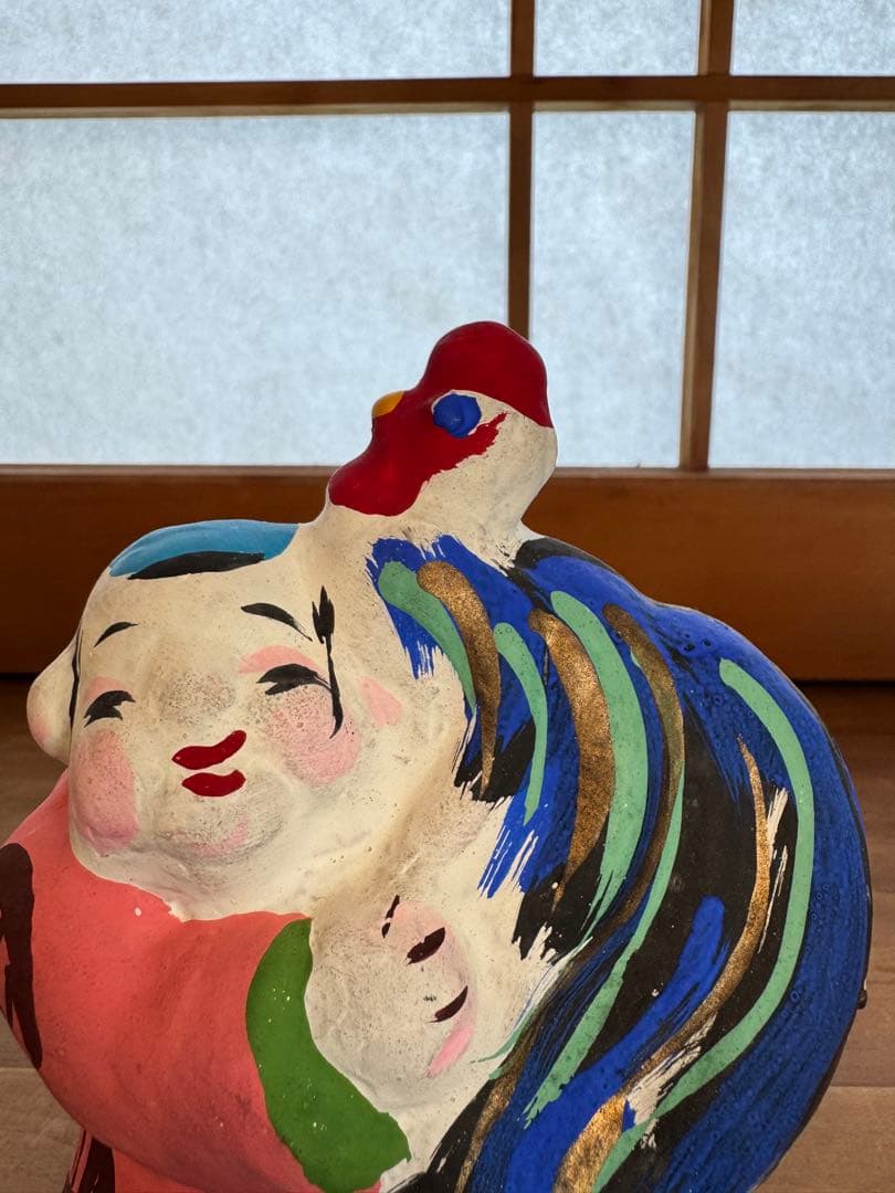 廃絶 香泉人形 『鶏抱き童子』郷土玩具 民藝 伝統文化 芸術 高知 滋賀