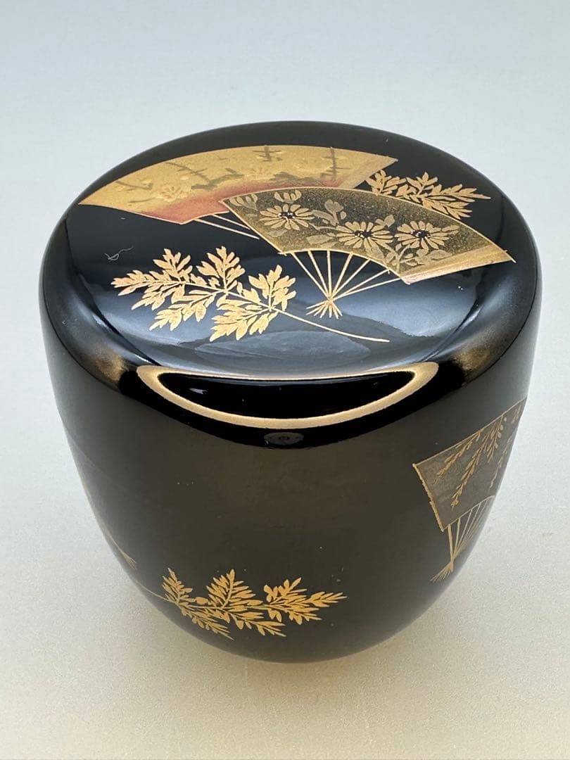 茶道具　棗　前畑雅峯　扇面蒔絵