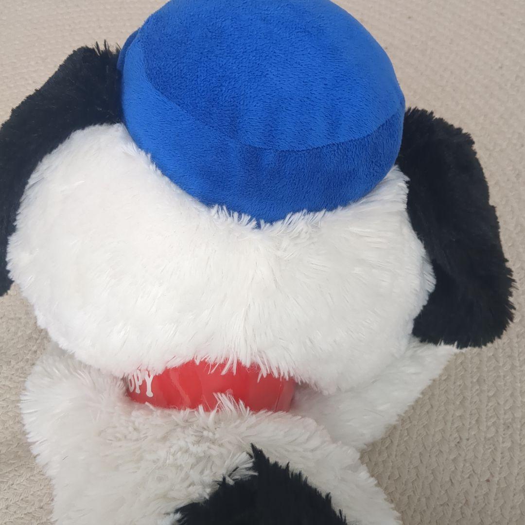 【SNOOPY オラフ】特大サイズ犬のぬいぐるみ 青い帽子付き全長約64cm