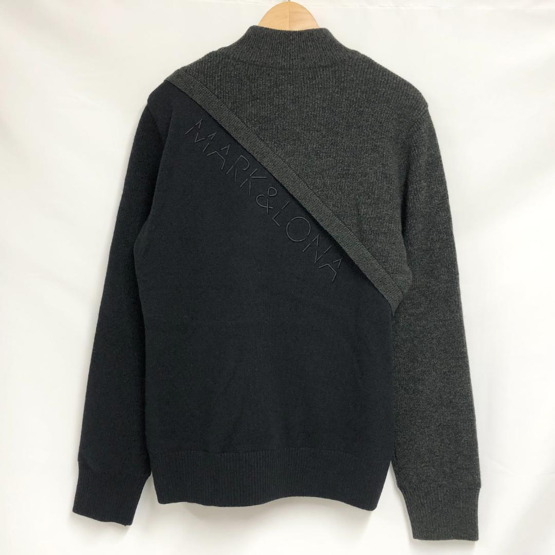 ○★新品未使用　MARK&LONA　防風 クルーニット　38　ブラック