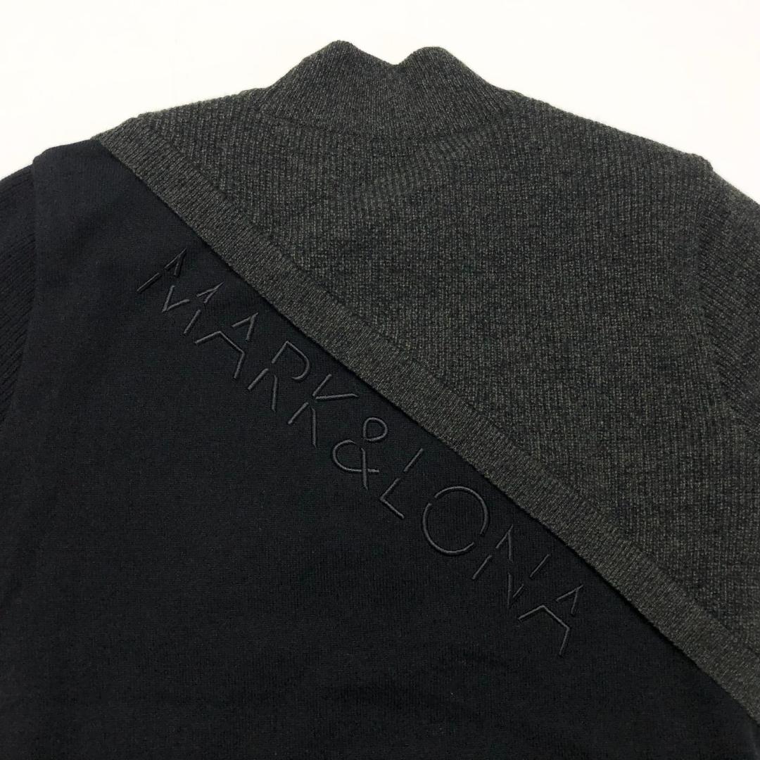 ○★新品未使用　MARK&LONA　防風 クルーニット　38　ブラック