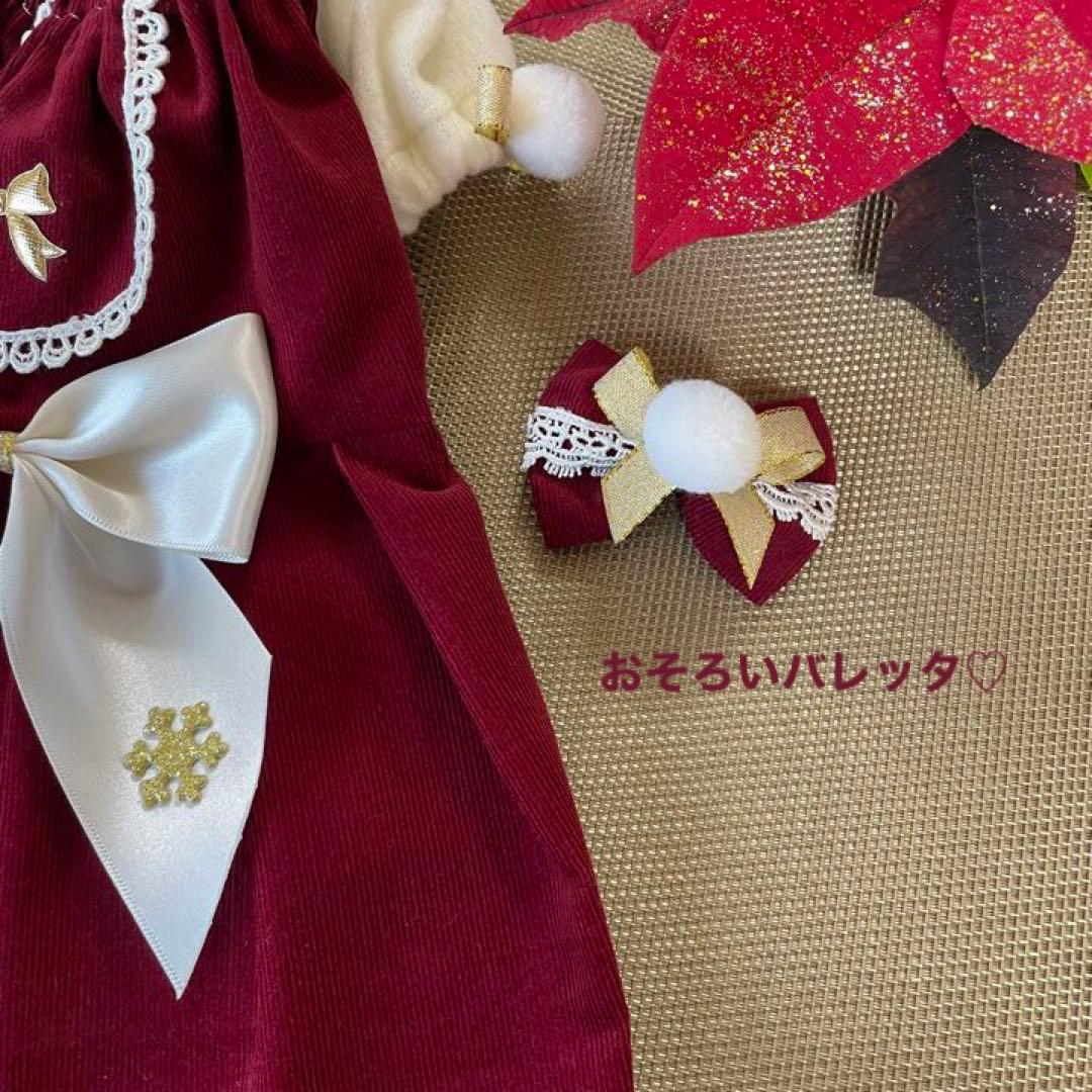 おしゃれさんワンピース　∞TuTu∞  クリスマス　犬服　ハンドメイド
