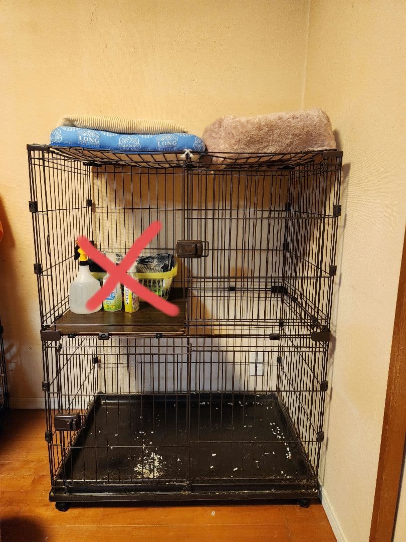 アイリスオーヤマ キャットケージ P-CS-932V 2段セット