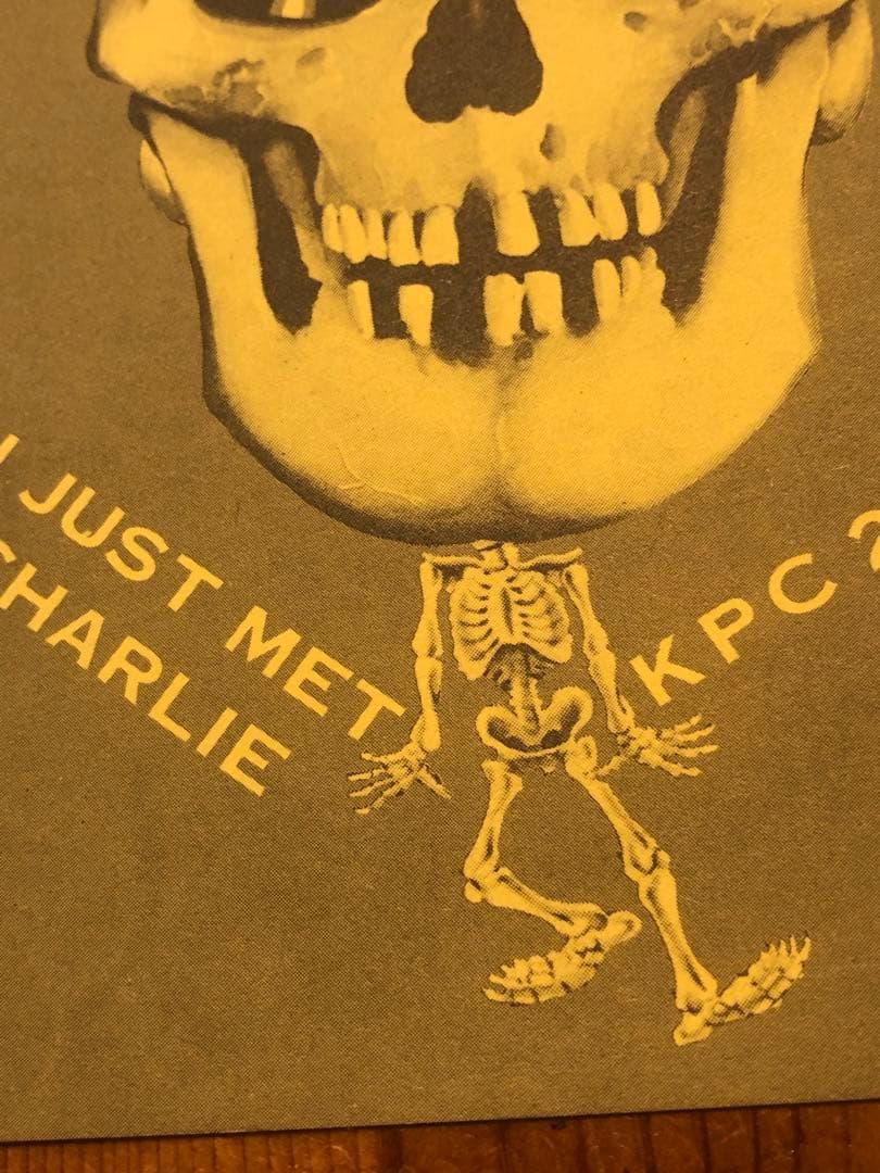 ビンテージ　スカル　髑髏　骸骨　アンティーク　ポストカード　ミッドセンチュリー