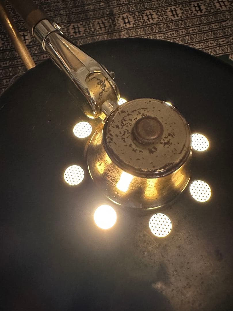 1950年代　ミッドセンチュリー　ソーサーメッシュ　デスクランプ　ヴィンテージ