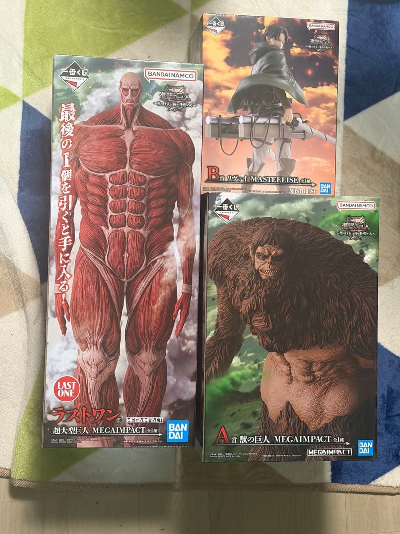 進撃の巨人　一番くじ　〜獣の巨人は俺が仕留める〜　 A賞　B賞　ラストワン賞