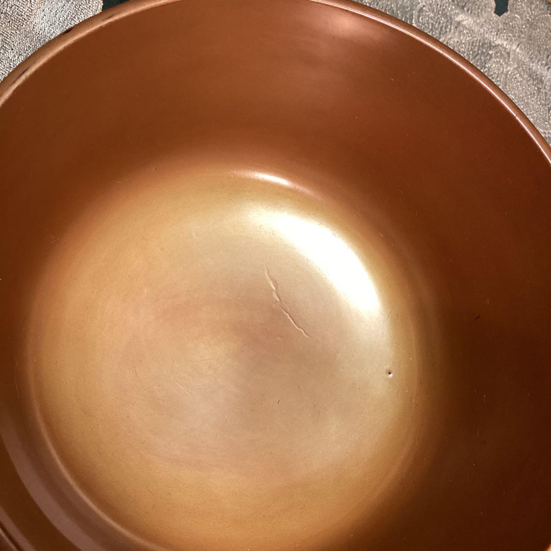 Ａ913 木製輪島塗　枝垂桜蒔絵　時代物　盃洗　1対　（合わせ箱付）