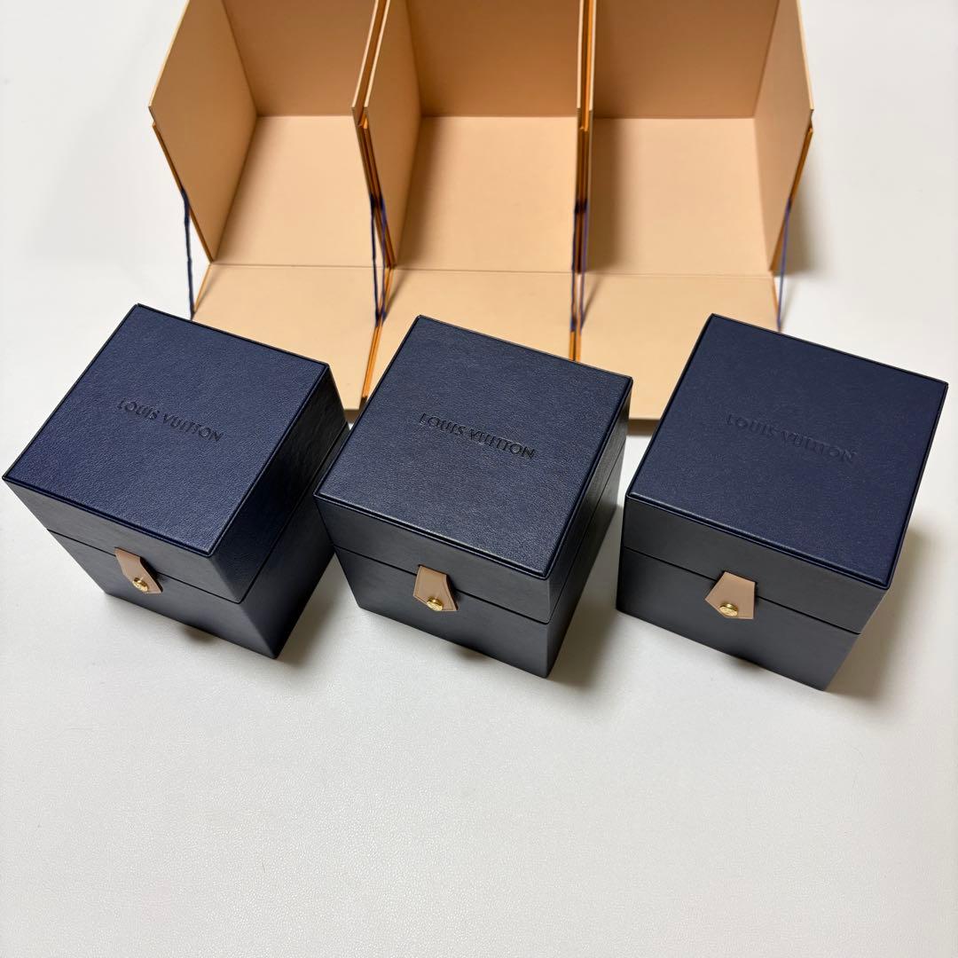 美品　ルイヴィトン　時計ケース　空箱　3個セット　ネイビー