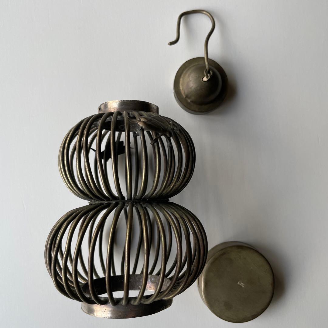 アンティーク「銀製虫かご」中国古美術