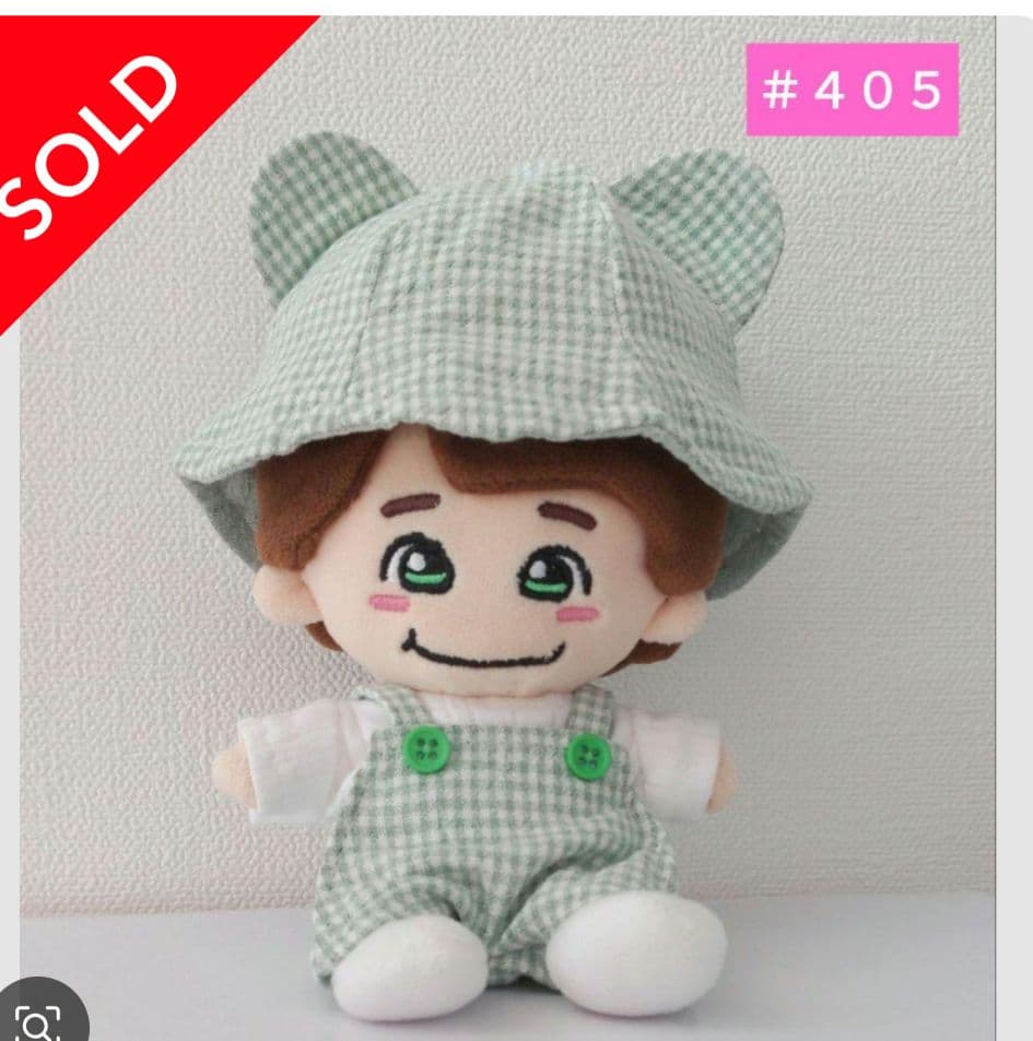 ちびぬい服　はぴぬい服　サロペット　くま耳チューリップハット