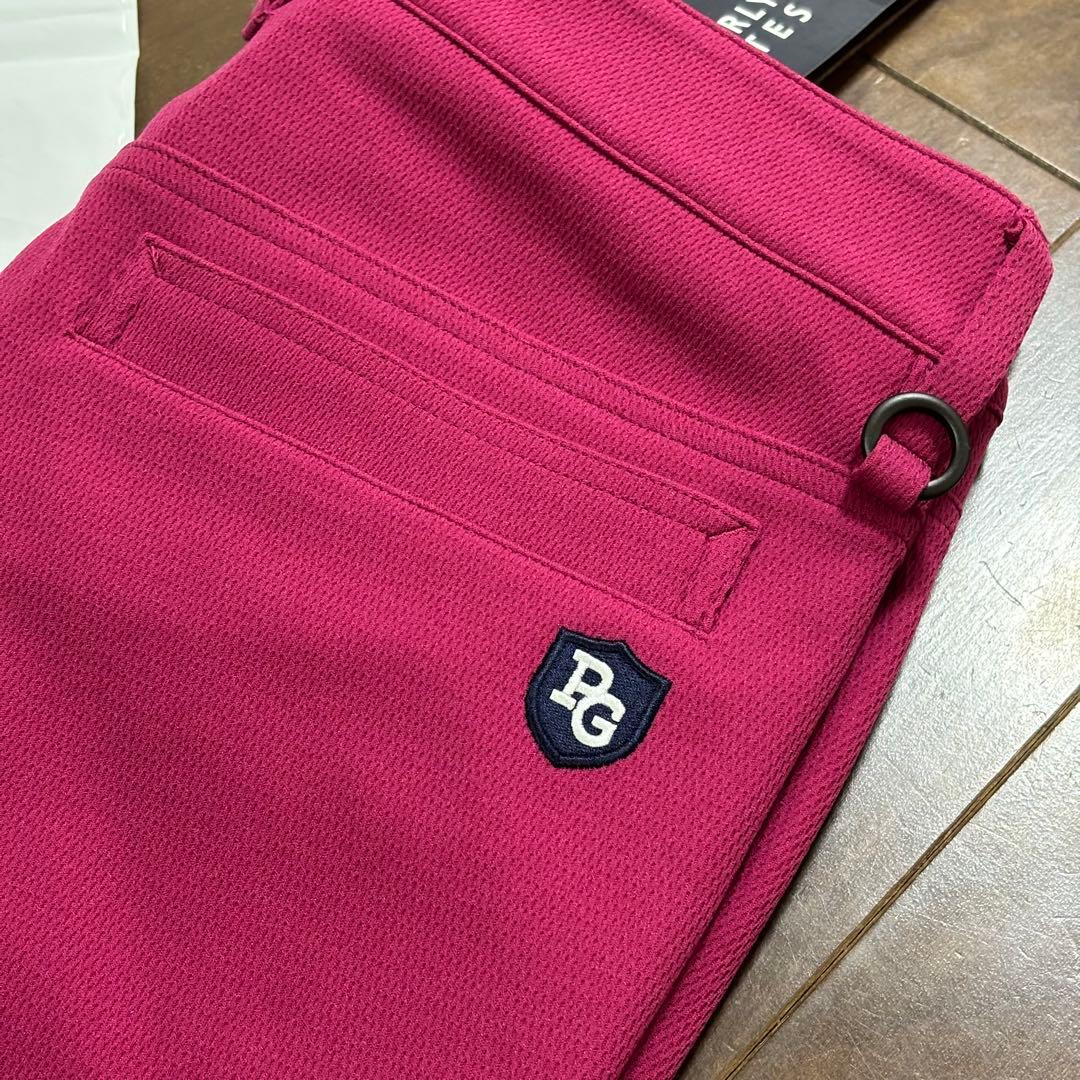 ★パーリーゲイツPEARLYGATES美脚ストレッチパンツ新品未使用ピンク系1M