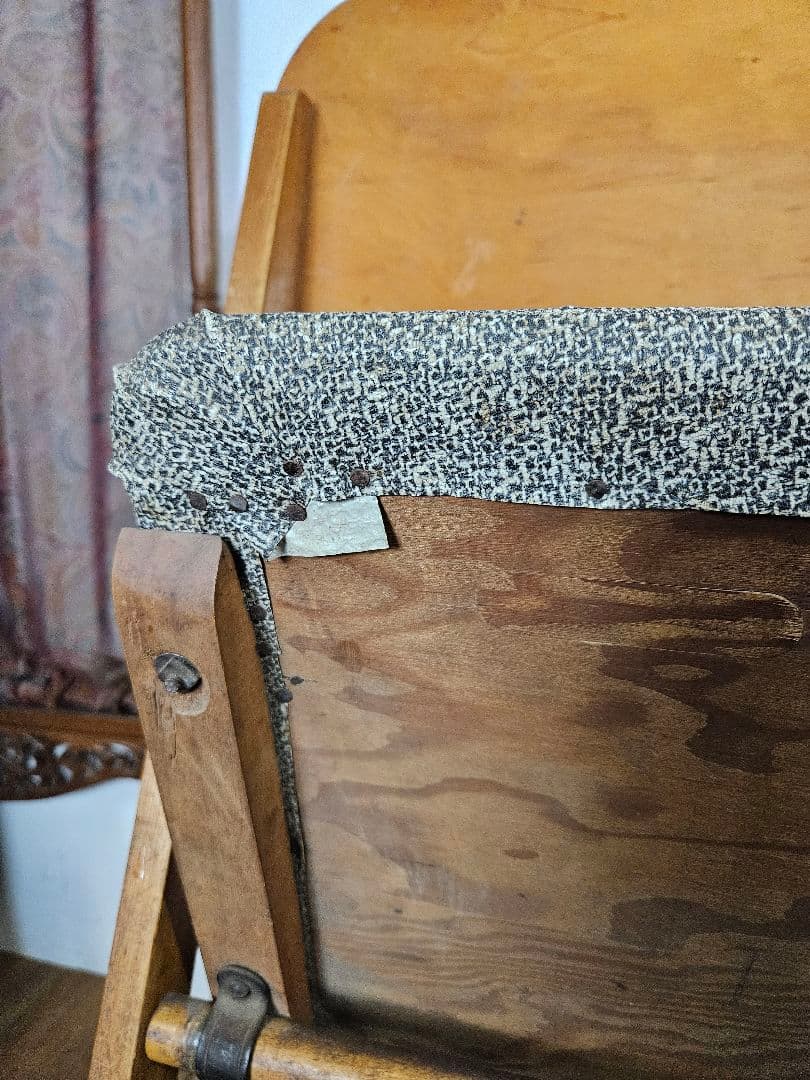 USヴィンテージ フォールディングチェア 木製 折り畳み椅子 古家具