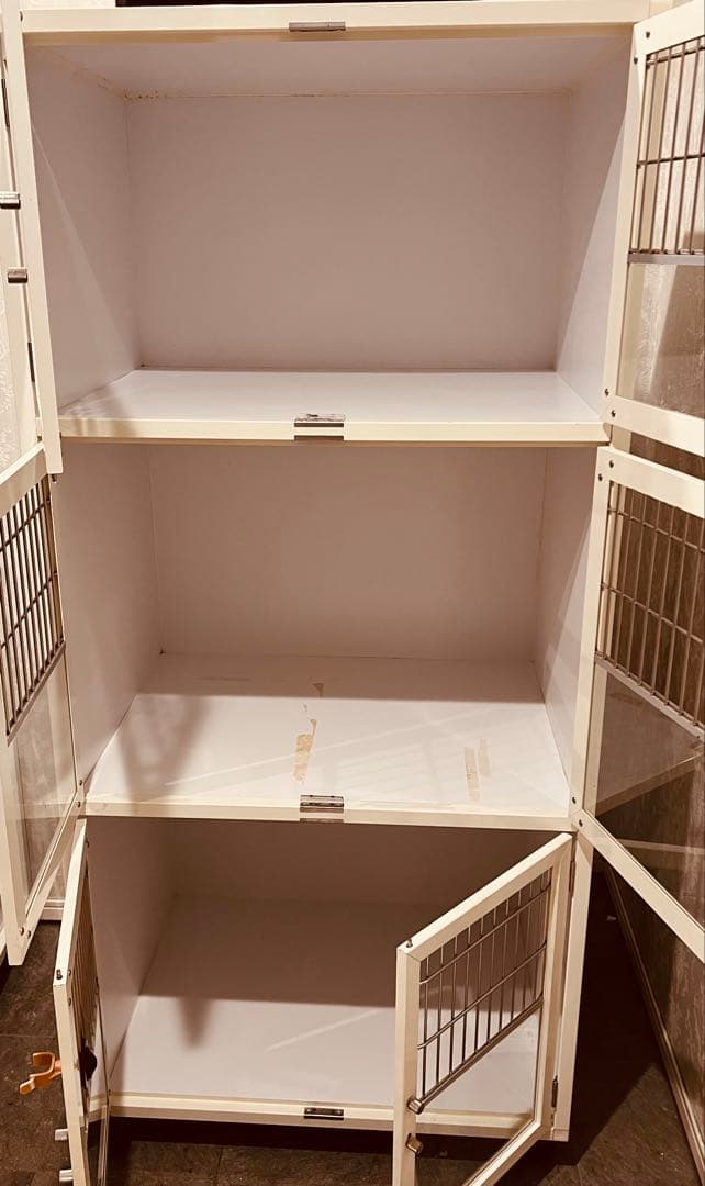 ナンちゃん犬用ケージ 3段 ホワイト