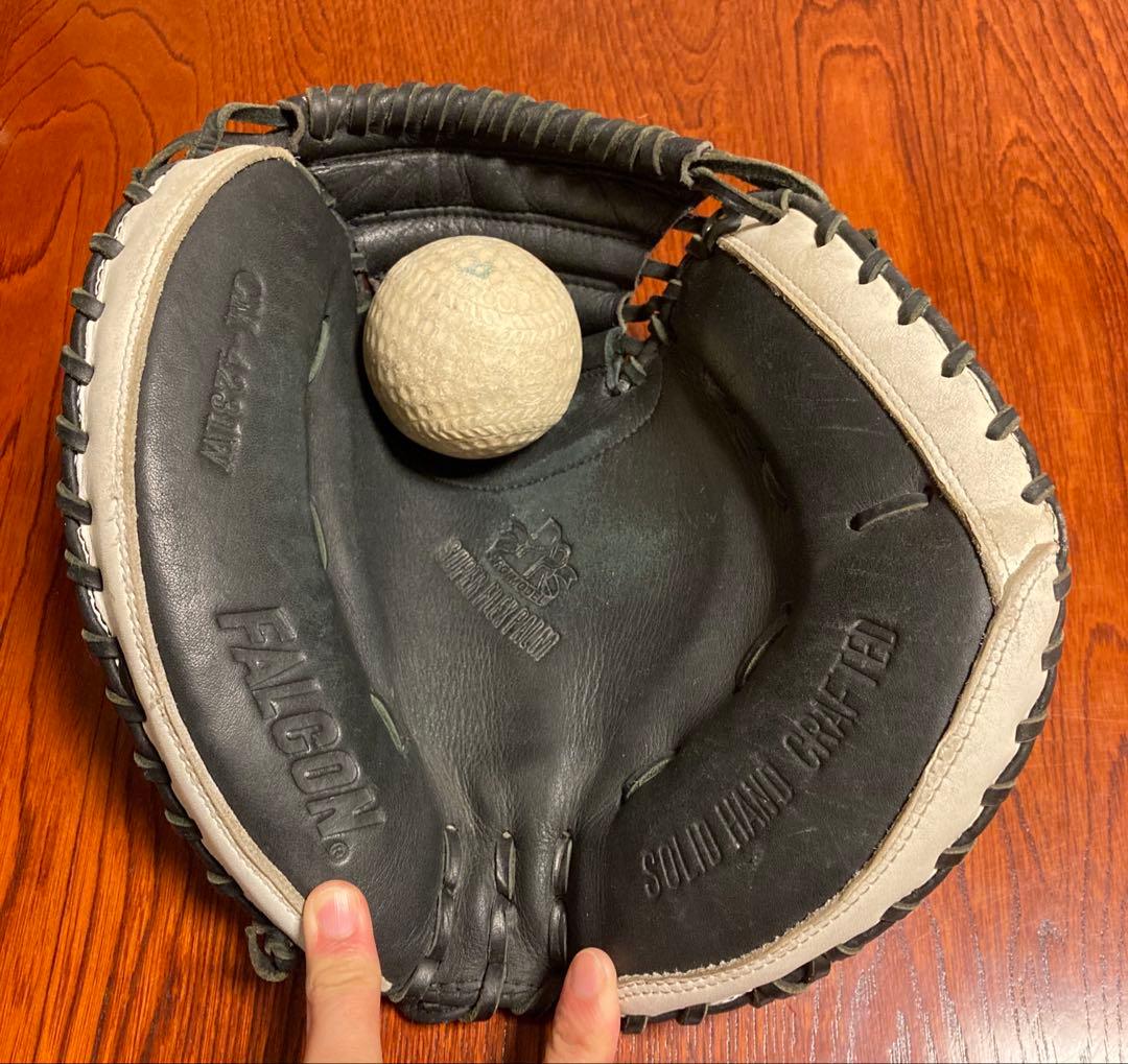 FALCON ファルコン キャッチャーミット 軟式少年用 黒 ブラック