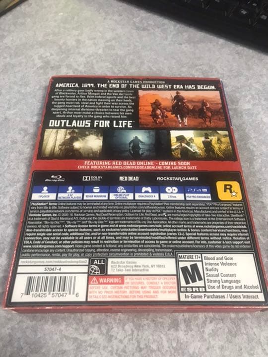 レッド・デッド・リデンプションⅡ スチールブック・エディション PS4 輸入盤