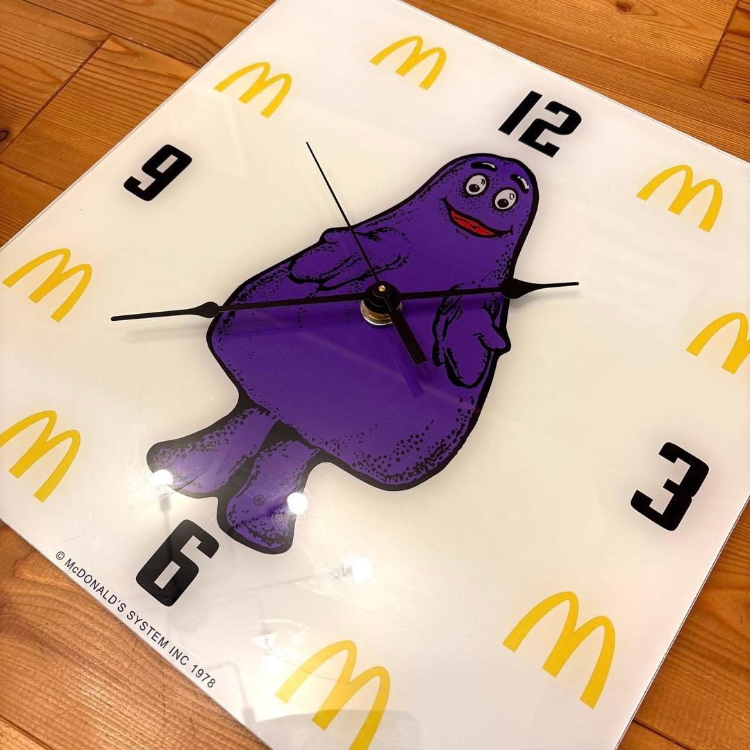 スーパーレア！　1978年　グリマス　マクドナルド　ウオールクロック　看板