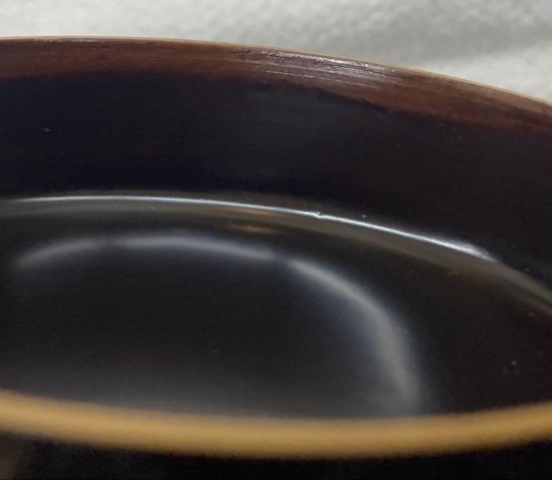 B549b 羽根蒔絵 大棗　作者不詳　研出蒔絵　共箱(作者名書付無し)