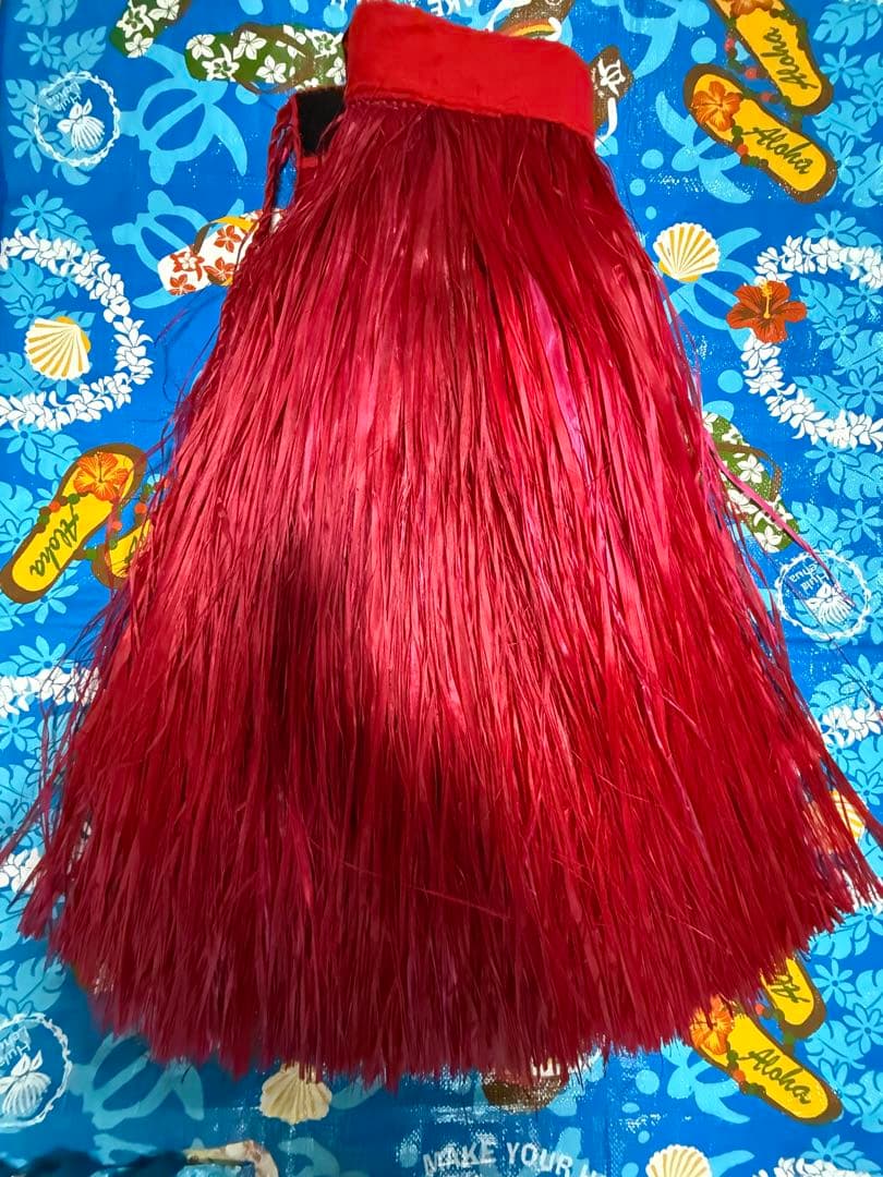 『りか品です』タヒチアンダンス　ロングモレ　＊情熱の赤