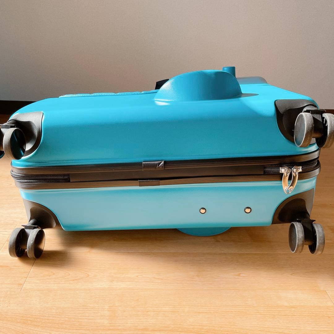 美品✨️ NORICCO 子どもが乗れるキャリーケース プレミアムシート 旅行 青