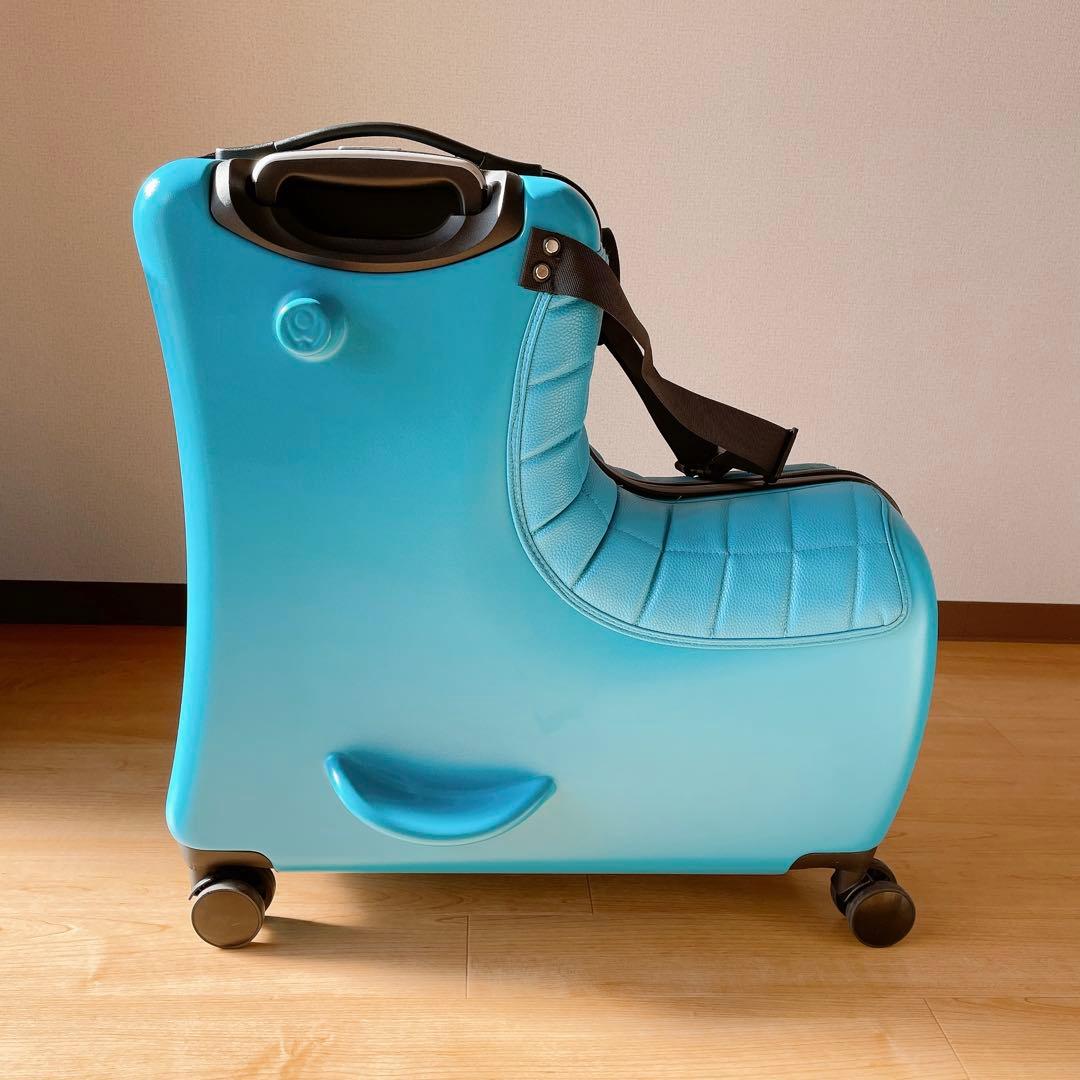 美品✨️ NORICCO 子どもが乗れるキャリーケース プレミアムシート 旅行 青