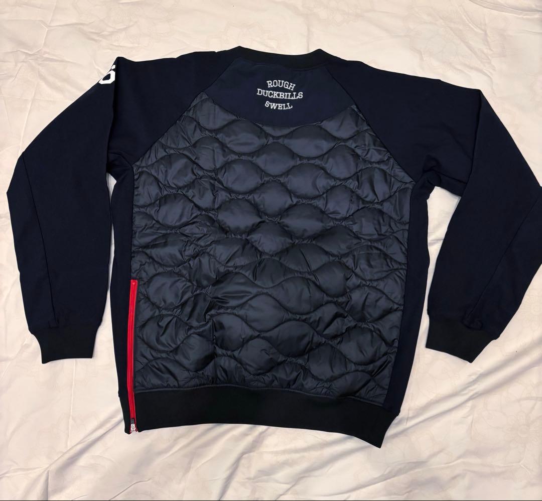 ROUGH&SWELL 素材切替 長袖中綿スニード　ネイビー　M