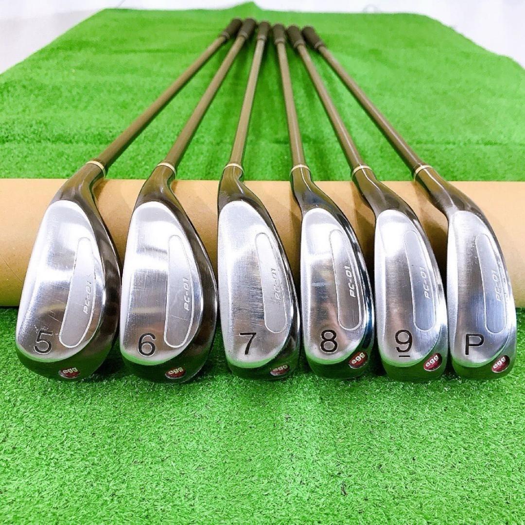 ツ84★プロギア赤エッグ 初代 PRGR egg PC-01 6本アイアンセット