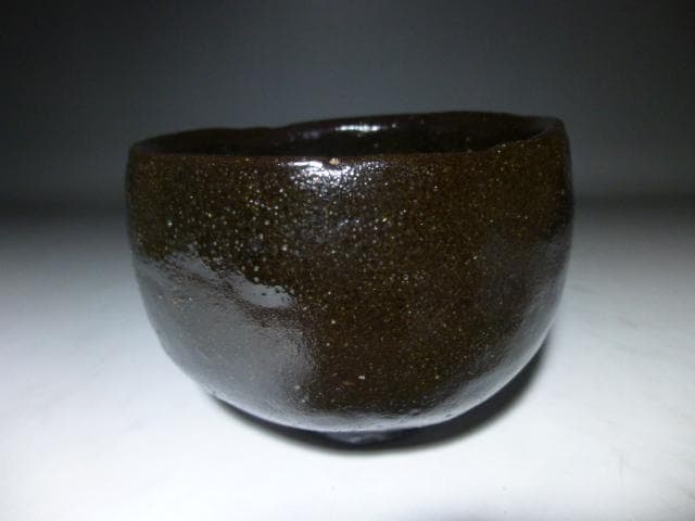 楽吉左衛門　三代　道入　黒茶碗／のんこう／表千家九代　了々斎極め箱／仕覆