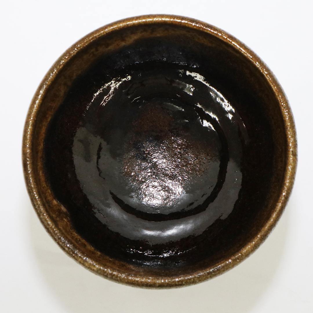 茶道具 大樋長阿弥造 飴釉 茶碗 共箱 共布